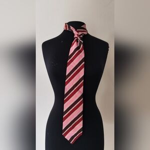 Altea Pink and Brown Striped Tie